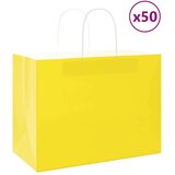 Papirnate vrećice 50 kom s ručkama žute 32x17x25 cm  Papirnate vrećice 50 kom s ručkama žute 32x17x25 cm Slike