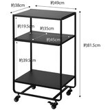 YAMAZAKI Metalna kolica za posluživanje 38x49.5 cm Tower – | shoptok.hr