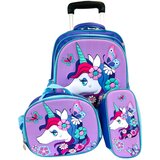  Ranac set 3u1 sa točkićima jednorog lila | Eponuda.com