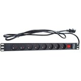  Kabl 230V razvodni PDU panel 19"/1U sa 8 utičnih mesta,1.8m C14 (PDU-8SP-1U-C14) Cene