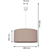  Luster na sajli ALBA 1xE27/15W/230V Ø 40 cm bež | Eponuda.com