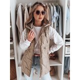 DStreet Kamizelka damska przejściowa pikowana OLINVIA kamelowa | shoptok.hr