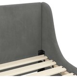  Posteljica za malčke z vzglavjem Temno siva 70 x 140 cm Žamet, (5000105366) | Shoptok.si