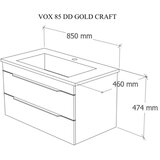 Ormarić s umivaonikom Vox 85 Gold Craft | shoptok.hr