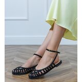 D/CEO Black flat closed women's sandals Katers | ePonuda.com