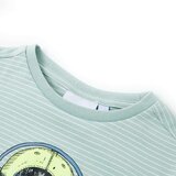  Dječja majica kratkih rukava s prugama svijetla boja mente 104 | shoptok.hr
