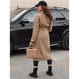 DStreet Płaszcz damski oversize CAMELLYN długi kamelowy | shoptok.hr