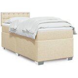  Krevet s oprugama i madracem krem 90 x 200 cm od tkanine | shoptok.hr