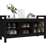  Klupa za hodnik Crna 110x40x60 cm od masivne borovine | shoptok.hr