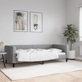 vidaXL Raztegljiva postelja svetlo siva 90x200 cm blago Cene