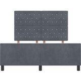 vidaXL Krevet Tamno Sivi 140x190 cm Baršun | shoptok.hr
