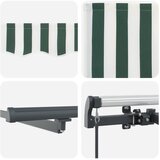  Skrovita tenda Zelena i bijela 500 ×300 cm tkanina | shoptok.hr