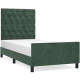 Maison Chic Posteljni okvir - Enojna postelja - Postelja za odrasle brez vzmetnice temno zelen 80x200 cm žamet-J7989, (21766618) Cene