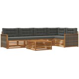  Set vanjskih sofa 6 kom. Prirodna i antracit | shoptok.hr