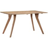 Maison Chic Jedilna miza - Kuhinjska miza - Jedilni stol 140x80x76 cm trden akacijev les, (21715238) | Shoptok.si