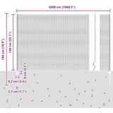  Zavarena žičana ograda s 44 U postova siva 1 4x50 m čelik | shoptok.hr