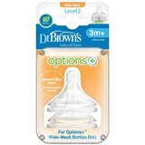 Dr.browns Wn2201 razina 2 silikonske opcije sa širokim vratom + bradavica, 2 paketa | shoptok.hr