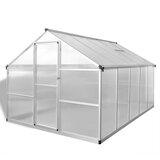 The Living Store Okrepljen aluminijast rastlinjak z okvirjem 7,55 m² - Rastlinjak, (21418987) | Shoptok.si