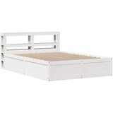 vidaXL Posteljni okvir z vzglavjem bel 160x200 cm trdna borovina, (21322410) | Shoptok.si