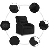  Električni naslonjač od tkanine crni | shoptok.hr