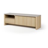 Marckeric Bela/v svetli naravni barvi TV omarica v hrastovem dekorju 153x50x45 cm Dore – | Shoptok.si