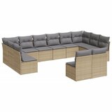  12-dijelni set vrtnih sofa od poliratana s jastucima bež | shoptok.hr