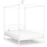 vidaXL okvir za krevet s nadstrešnicom bijeli metalni 140 x 200 cm Cijene