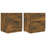 Maison Chic Dvo delni komplet Nočne omarice - Nočne mize dimljeni hrast konstruiran les, (21689958) | Shoptok.si