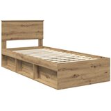  Krevetna konstrukcija Umjetnička hrastovina 90 x 190 cm | shoptok.hr