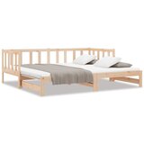  The Living Store Izvlečna dnevna postelja 90x200 cm trdna borovina - Dnevna Postelja, (21450112) | Shoptok.si