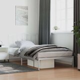 Metalni okvir za krevet s uzglavljem bijeli 100x200 cm | shoptok.hr