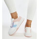 Gemre White and pink sneakers on a thicker sole Rafida | Shoptok.si