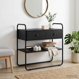  Konzolna stolica Crni hrast 100 x 40 x 75 cm Konstruirano drvo Cene