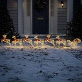  Božićni sob sa sanjkama 7 kom. 140 LED lampica Topla bijela - Topla bijela 7 Akril | shoptok.hr
