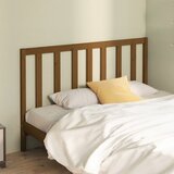 vidaXL Posteljno vzglavje medeno rjavo 126x4x100 cm trdna borovina, (20643835) | Shoptok.si