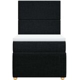Box spring krevet s madracem crni 90x190 cm od tkanine | shoptok.hr