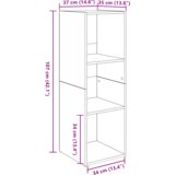 vidaXL TV ormar 3 pcs Crni hrast 37 x 35 x 107.5 cm | shoptok.hr