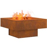 vidaXL Corten čelik 80 x 80 x 40 cm Izdržljivo Ognjište Četvrtasto | shoptok.hr