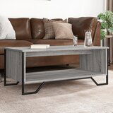 vidaXL Klubska mizica siva sonoma 100x51x40 cm inženirski les | Shoptok.si