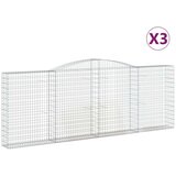  Lučne gabionske košare 3 kom 400x30x40/60 cm pocinčano željezo | shoptok.hr