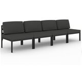  The Living Store Vrtni kavč štirised z blazinami aluminij antracit - Vrtni Kavč Štirised, (21446021) | Shoptok.si