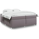  The Living Store Box spring postelja z vzmetnico siva 200x200 cm umetno usnje - Box Spring Postelja, (21516726) Cene
