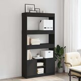 vidaXL Visoka komoda crna 92 x 33 x 180 cm od konstruiranog drva | shoptok.hr