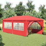 Šator za zabave 600 x 300 x 255 cm Crvena PE i čelik | shoptok.hr