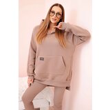 Polski Women's cotton set hoodie and high-waisted leggings fango Cijene