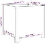 vidaXL Vrtne sadilice 2 kom crne 40x40x40 cm čelične | shoptok.hr