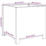 vidaXL Vrtno korito 2 kosa črna 40x40x40 cm jeklo | Shoptok.si
