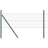 vidaXL Šestkotna Ograja Siva 0.4x100 m Jeklo, Ograjni Stebri 13 kosov Zeleni Ø32 mm 80 cm Galvanizirano Jeklo | Shoptok.si
