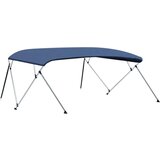 vidaXL Bimini tenda s 4 loki mornarsko modra 243x(230-244)x137 cm | Shoptok.si