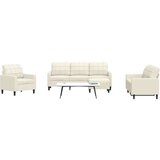  4-dijelni set sofa s jastucima krem bar&amp;scaron;unasti Slike
